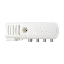 Televes Amplificateur Logement TNT CEI 2e Génération 3 Sorties 2+TV Filtre LTE/5G Blanc 146x53x35mm