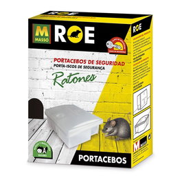 Massó Porte-appâts pour rongeurs blanc intérieur/extérieur - 4,8 x 12,5 x 15,5 cm