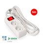 Rallonge 2 prises Schuko avec interrupteur EDM 41018 Schuko (3 m)