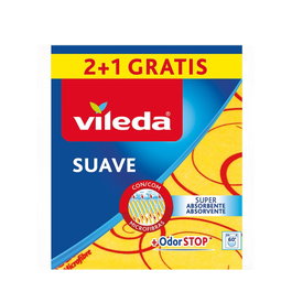Vileda Bayeta jaune douce 30% microfibres, 35 x 40 cm, 2+1