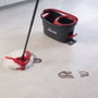 Vileda Turbo smart Set de serpillière avec seau 5 L, polypropylène double couche, gris/rouge