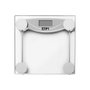 Edm Bâti de Salle de Bain Digital Transparent Max 180 kg Pèse-Personne en Verre avec Écran LCD