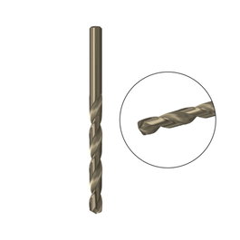 Fischer HSS-CO Broche pour métal 4,20 x 43/75 mm, Foret en acier rapide avec 5% de cobalt, Angle 135°, DIN 338