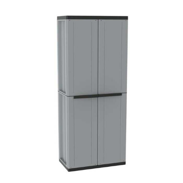 Armoire à balai Terry JLine 368 Gris Noir/Gris Résine Plastique 68 x 37,5 x 163,5 cm Armoire à balai Terry JLine 368 Gris Noir/Gris Résine Plastique 68 x 37,5 x 163,5 cm