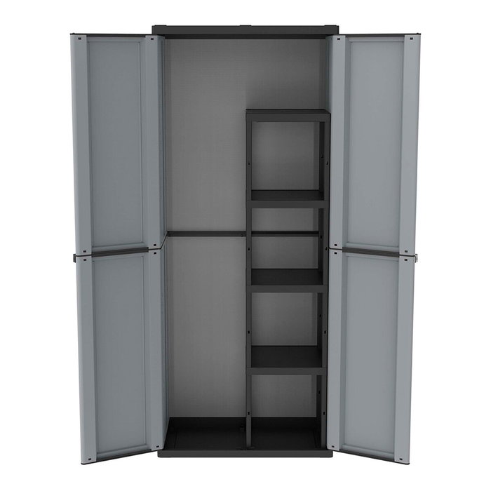 Armoire à balai Terry JLine 368 Gris Noir/Gris Résine Plastique 68 x 37,5 x 163,5 cm Armoire à balai Terry JLine 368 Gris Noir/Gris Résine Plastique 68 x 37,5 x 163,5 cm