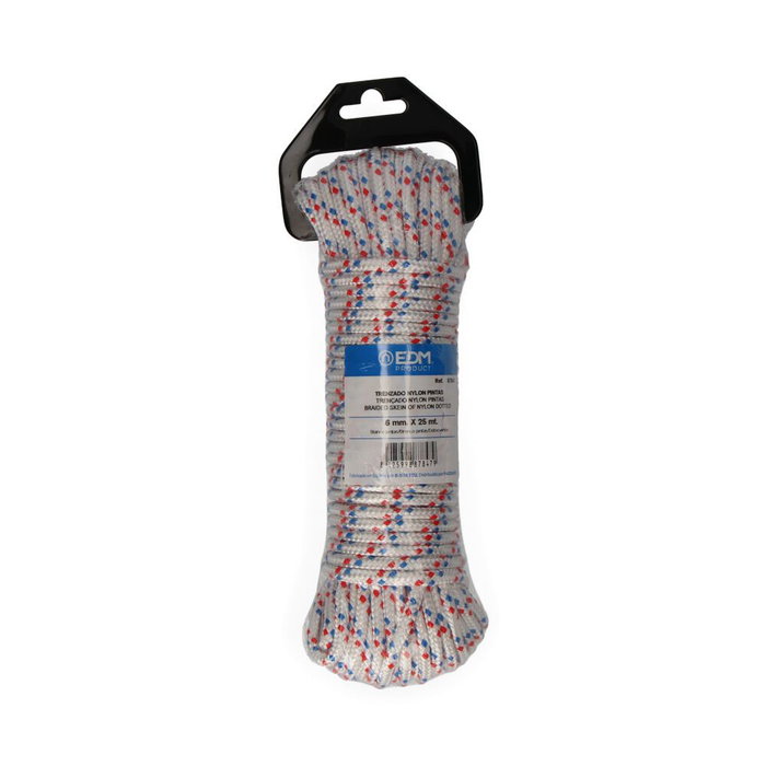 écheveau tressé EDM 87847 Tricolore Nylon 25 m écheveau tressé EDM 87847 Tricolore Nylon 25 m