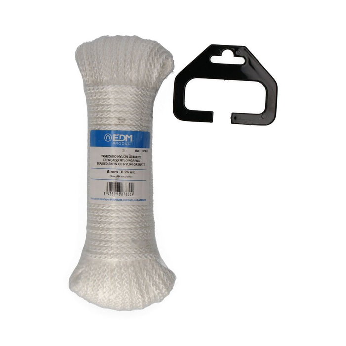 écheveau tressé EDM 87850 Blanc Nylon 25 m écheveau tressé EDM 87850 Blanc Nylon 25 m