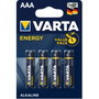Varta Energy AAA 1,5 V - Blister de 4 piles alcalines LR03