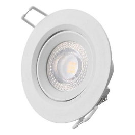 Edm Downlight LED encastrable rond 5 W 4000 K blanc ø9 cm