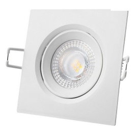 Edm Downlight LED encastrable carré 5 W 4000 K blanc 9 x 9 cm