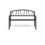 Banc avec Dossier Anthracite Fer (123 X 53 X 86 cm)