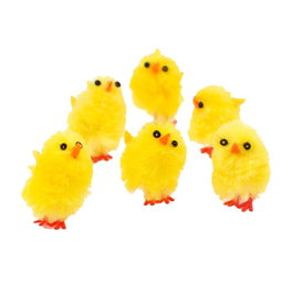 Pollitos chenille de pascua 4 cm couleurs / modèles assortis, 6 pcs