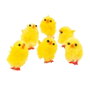 Pollitos chenille de pascua 4 cm couleurs et modèles assortis, 6 uds