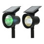 Lumineo Lot de 2 Bornes de Jardin Solaires LED RGB 25 lm