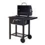 Vaggan Barbecue à charbon avec couvercle 48,5 x 36 x 96 cm Noir