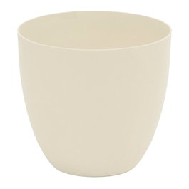 Plastiken Maceta de inyección modelo cuenco color ecru ø22 cm