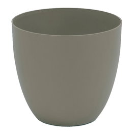 Plastiken Maceta de inyección modelo cuenco color taupe ø26 cm