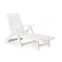 Chaise longue IPAE Progarden Zircone Pliable Avec des roues Blanc polypropylène (72 x 195 x 101 cm)