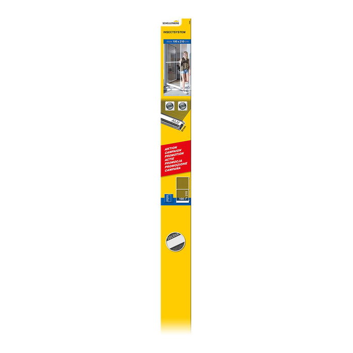 Moustiquaire Schellenberg Porte Fibre de Verre Aluminium Blanc (100 x 210 cm)