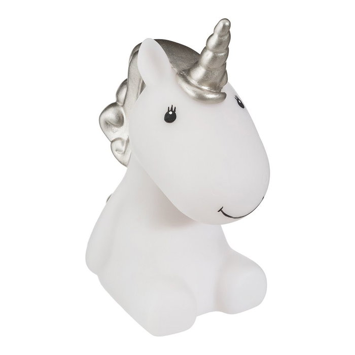 Atmosphera For Kids Alizy - Veilleuse LED Licorne avec piles 3xAG13/LR44 - 11x7x13.5 cm - Polipropylène - Couleurs assorties