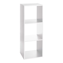 Astigarraga 5Five Étagère en bois blanc pour 3 boîtes de rangement 100,5 x 34,4 x 32 cm
