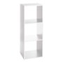 Astigarraga 5Five Étagère en bois blanc pour 3 boîtes de rangement 100,5 x 34,4 x 32 cm