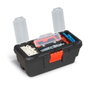 Terry Caisse à outils Eko Toolbox 13 avec plateau organiseur, 32 x 16 x 13 cm, noir et orange