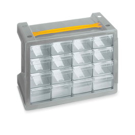 Terry Cajonera pour visserie avec 16 tiroirs 27,9 x 15 x 19,5 cm Polipropylène Transparent