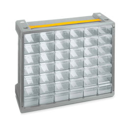 Terry N42 Cajonera pour vis avec 16 tiroirs 40,5 x 15 x 32,5 cm transparent polypropylène