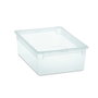 Terry Boîte de rangement multiusage avec couvercle 27,8 x 39,6 x 13,2 cm en polypropylène transparent