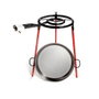 Vaello Set Paella Polie Ø46cm avec Trépied et Brûleur à Gaz 400mm Acier Poli Noir
