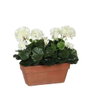 Mica Decorations Jardinière Geranium Blanc PVC 29 x 13 x 40 cm