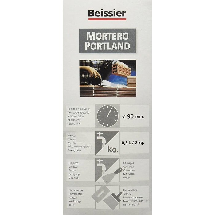 Beissier Mortier de construction 70303-001 Portland Gris 2 Kg