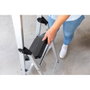 Edm Escalier domestique aluminium 3 marches pliable hauteur 58 cm poids max 150 kg