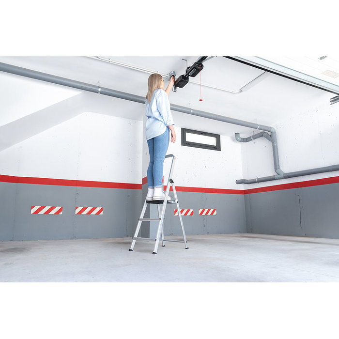 Edm Escalier domestique aluminium 3 marches pliable hauteur 58 cm poids max 150 kg