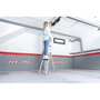 Edm Escalier domestique aluminium 3 marches pliable hauteur 58 cm poids max 150 kg