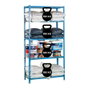 Simon Rack 448100025201055 Maderclick Plus 5/500 - Étagère métallique sans vis 5 niveaux 2000x1000x500 mm bleu/bois, charge 150 kg/étagère