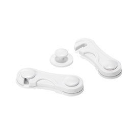 Inofix 5105 Verrou de sécurité frontal multiusage, blanc, 17 x 246 x 57 mm, 2 pièces, blister