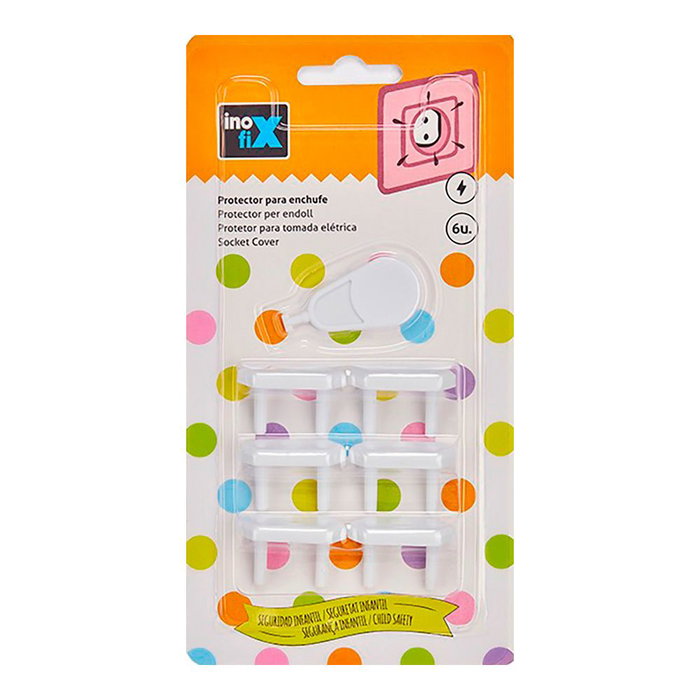 Inofix 5401 Protection pour prise électrique, blanc, 6 pièces, blister Inofix 5401 Protection pour prise électrique, blanc, 6 pièces, blister