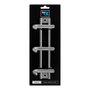Inofix Porte-manteau mural acier inoxydable 3 crochets chromé avec vis 76x220x54 mm