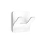 Inofix Crochet double adhésif blanc PVC 60x65x32 mm modèle Rama pour salle de bain