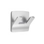 Inofix Crochet double chromé adhésif PVC résistant à l'eau pour salle de bain, modèle Rama, 60x65x32 mm