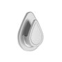 Inofix Crochet adhésif étanche modèle Goutte chromé (blister) pour salle de bain PVC 52x38x16 mm