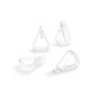 Inofix Blister 4 Pièces Pinces à Nappe Transparentes PVC 33 x 50 x 14 mm pour Tables Extérieures