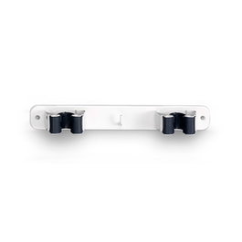 Inofix Colgador Double pour Balais 3033-2-000, Blanc, Métal, 32 x 230 x 46 mm, avec Vis