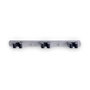 Inofix 3033-2-000 Crochet triple pour balais métal chromé avec vis incluses 32 x 370 x 46 mm