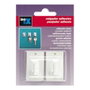 Inofix 2040-2-000 Crochet adhésif blanc en acier inoxydable blister de 2 pièces pour cuisine et salle de bain