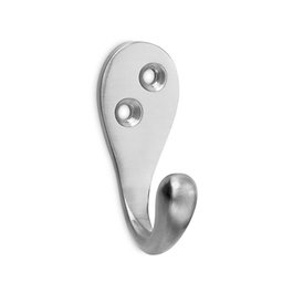 Inofix Colgador classique en laiton nickel satiné (blister) 40 x 20 x 30 mm