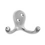 Inofix Crochet classique double en laiton nickel satiné