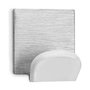 Inofix Crochet adhésif blanc avec base en acier inoxydable (Lot de 2)
